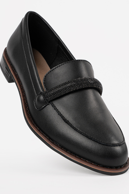 Mustad naiste mokasiinid nahast...