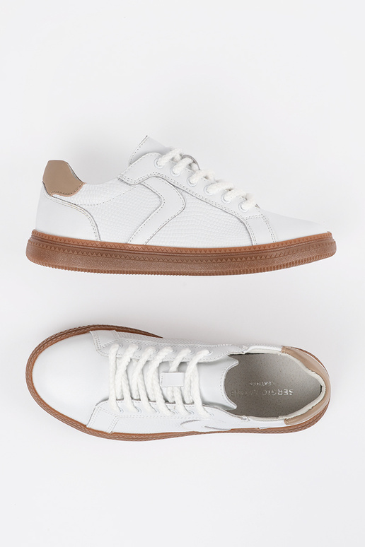 Valged nahksed naiste spordijalatsid...