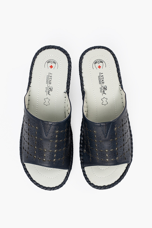 Naiste sussid platvormiga sinise värviga