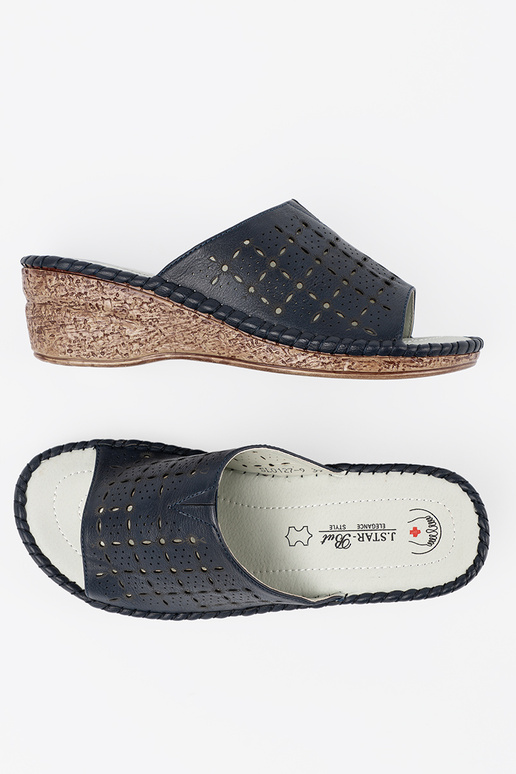 Naiste sussid platvormiga sinise värviga