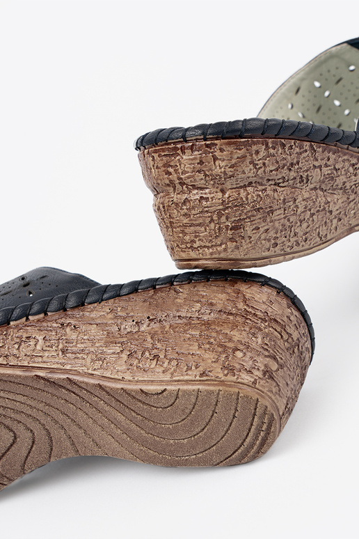 Naiste sussid platvormiga sinise värviga