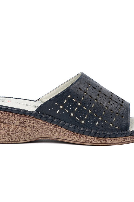 Naiste sussid platvormiga sinise värviga