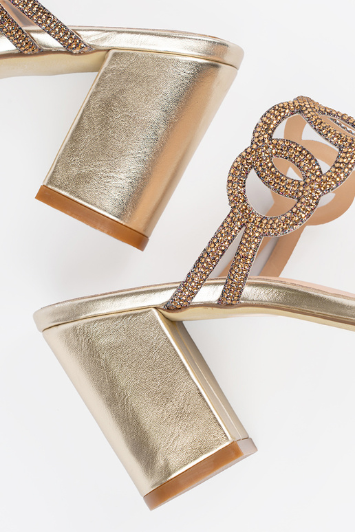 Kuldset värvi kontsaga sussid, Sergio...