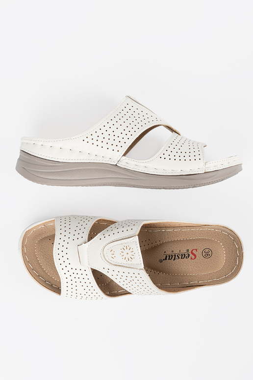 Mugavad sandaalid varustustega valge...