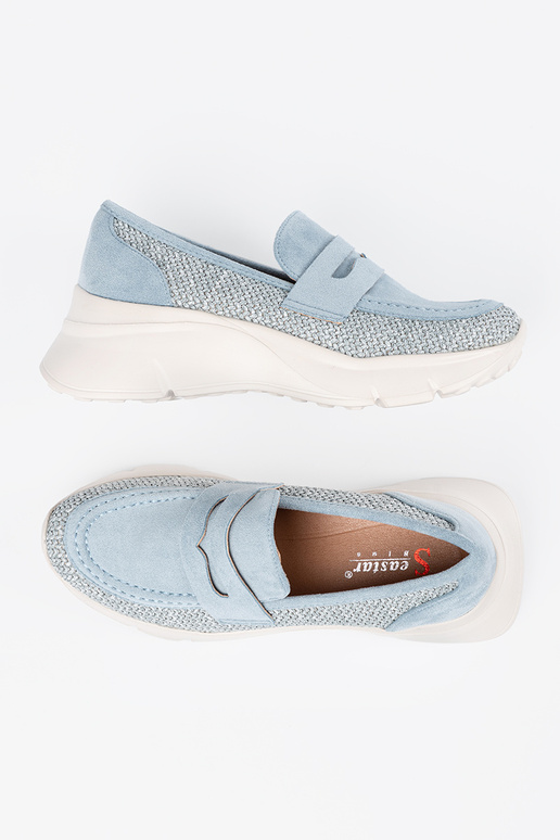 Sinist värvi kingad paksul tallal