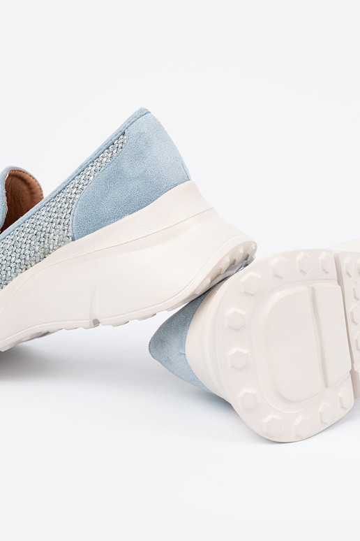 Sinist värvi kingad paksul tallal