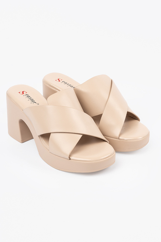 beeži värvi plätud kõrge kontsaga