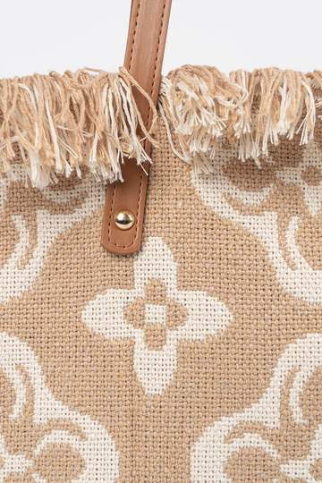 Kreemja värvi rannakott õlal 2