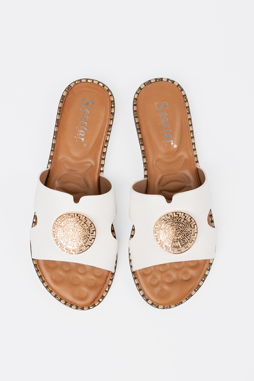 Sussid valge värv kuldse kaunistusega