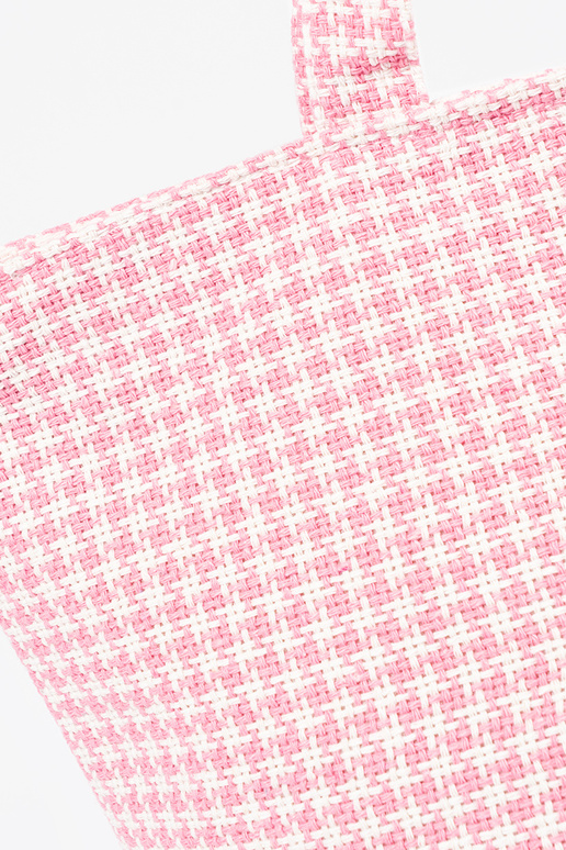 Rannakott/kott roosa-valge ruudulise...