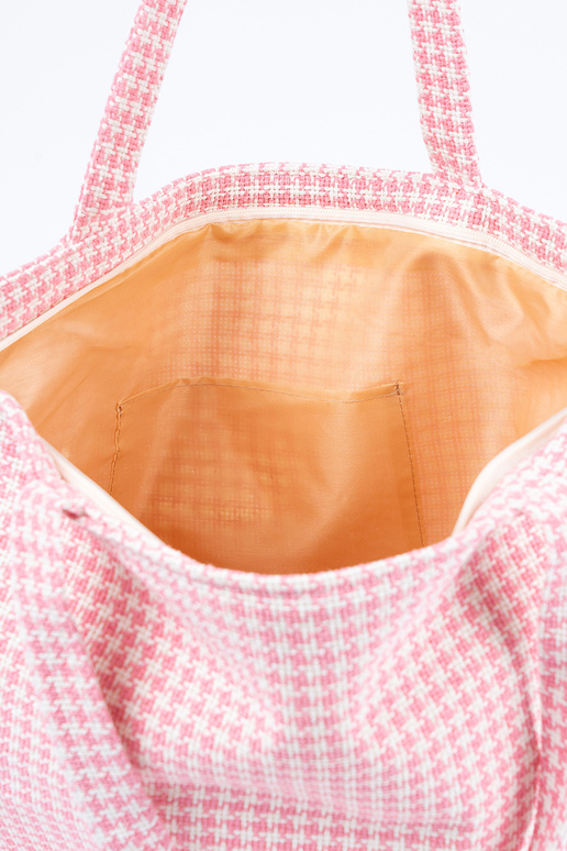 Rannakott/kott roosa-valge ruudulise...