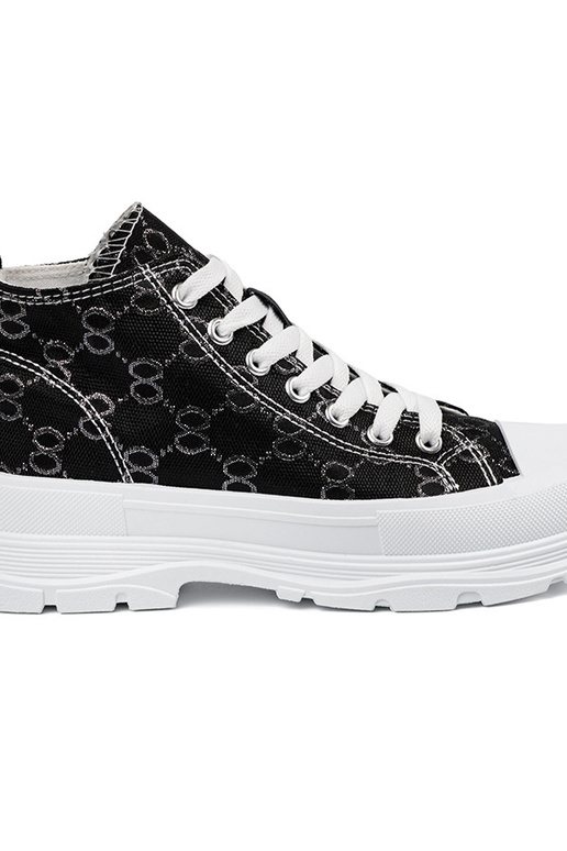 Mustade jalatsid paeltega ja platvormiga