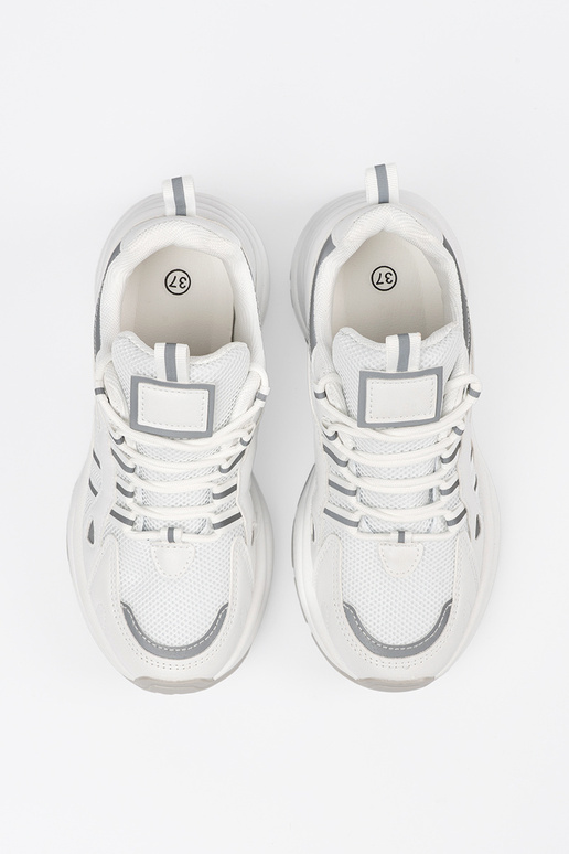 Valged naiste kingad platvormiga