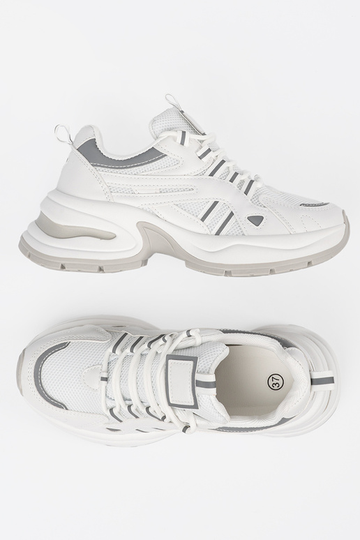 Valged naiste kingad platvormiga