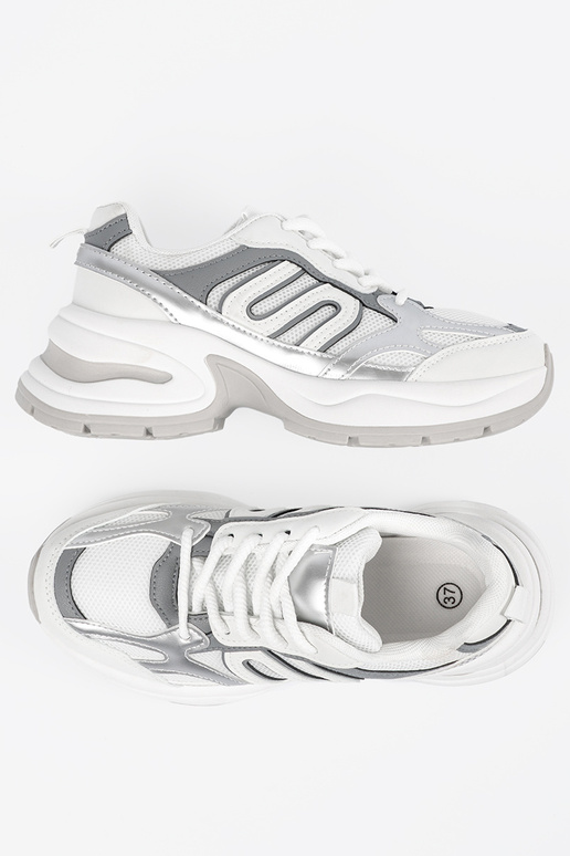 Valged naiste spordistiilis jalatsid...