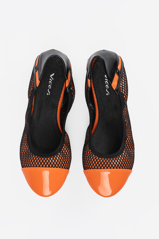 Oranžid ballerina kingad musta võrgu...