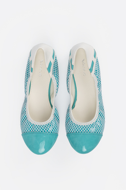 Sinised ballerina kingad valge võrgu...