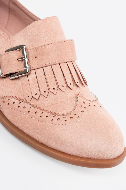 Roosad madalad mokasiinid seemisnahast