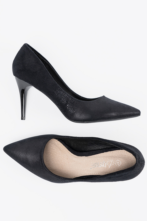 Mustad sametised kõrged kontsad