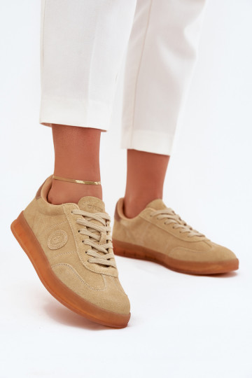 seemisnakhsed Sneakers tüüpi jalanõud Pealiste omad Big Star RR274849 HI-POLY SYSTEM beeži värvi