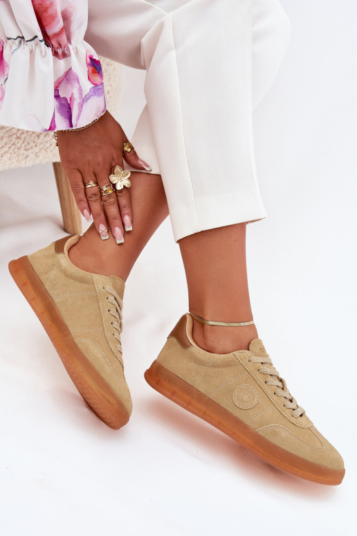 seemisnakhsed Sneakers tüüpi jalanõud Pealiste omad Big Star RR274849 HI-POLY SYSTEM beeži värvi