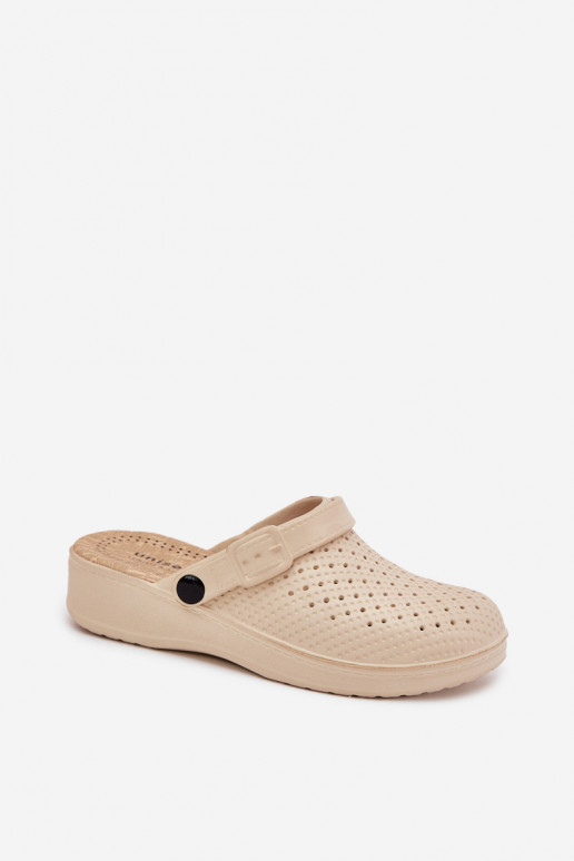 Kerged rannaplätud Sussid Puukingad Pealiste omad beeži värvi Faylina