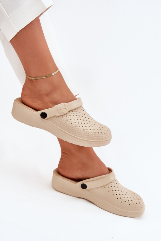 Kerged rannaplätud Sussid Puukingad Pealiste omad beeži värvi Faylina