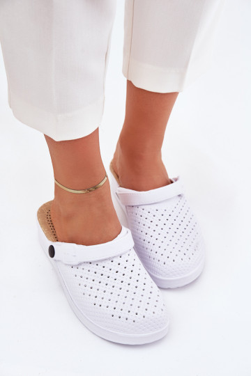 Kerged rannaplätud Sussid Puukingad Pealiste omad valget värvi Faylina