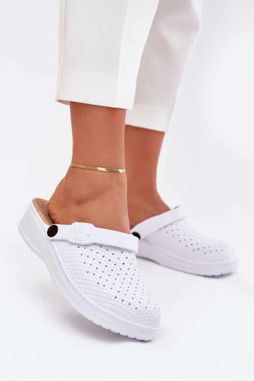 Kerged rannaplätud Sussid Puukingad Pealiste omad valget värvi Faylina