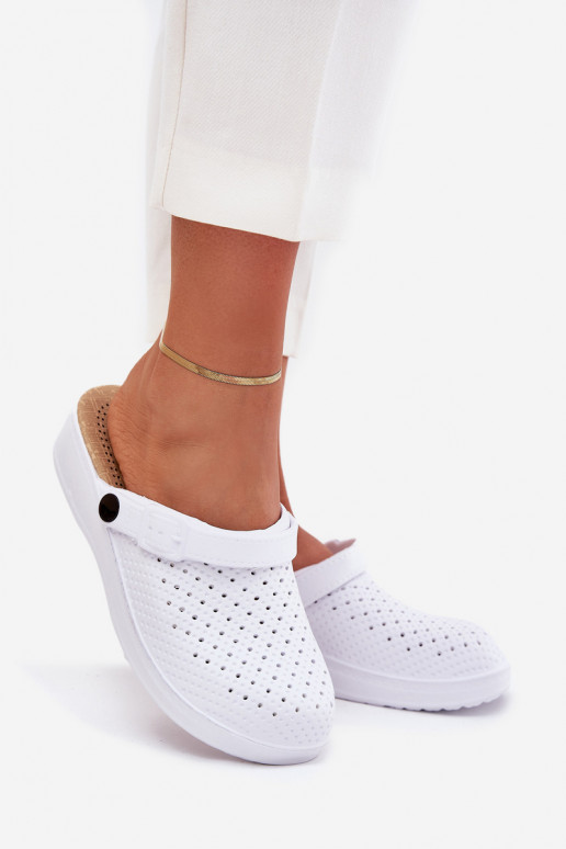 Kerged rannaplätud Sussid Puukingad Pealiste omad valget värvi Faylina