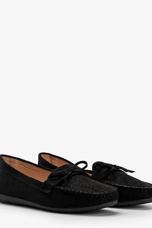 Mustad mokasiinid lõigatud mustriga...