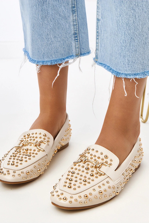 Liivavärvi mokasiinid narmastega Lea Liivavärvi mokasiinid narmastega Lea