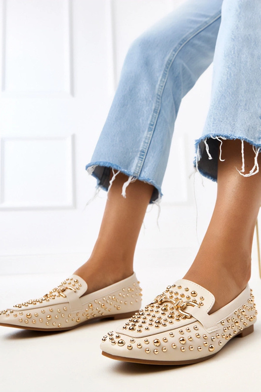 Liivavärvi mokasiinid narmastega Lea Liivavärvi mokasiinid narmastega Lea