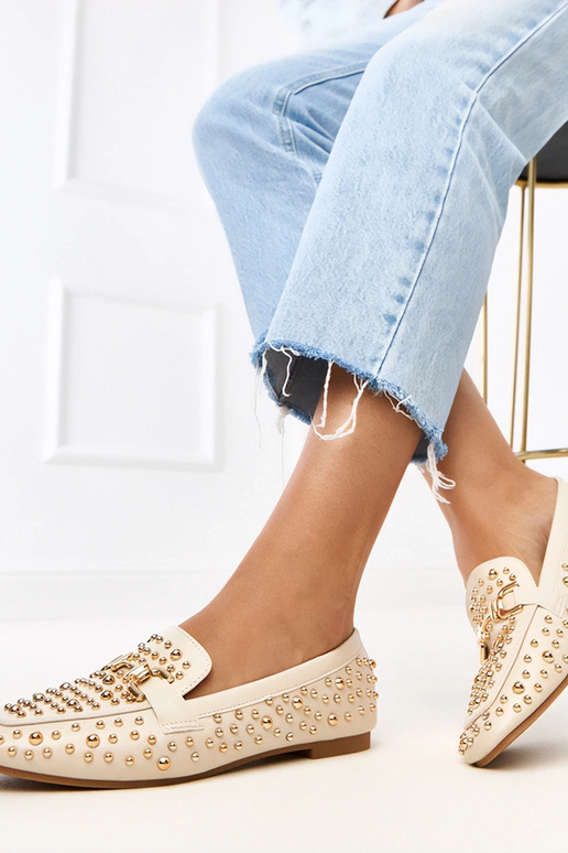 Liivavärvi mokasiinid narmastega Lea Liivavärvi mokasiinid narmastega Lea