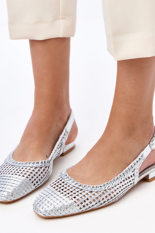 Hõbedased avatud kannaga baleriinad Eve Hõbedased avatud kannaga baleriinad Eve