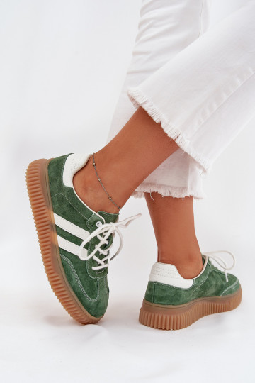 seemisnakhsed Sneakers tüüpi jalanõud Pealiste omad platvormiga Rohelist värvi Venera