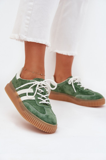 seemisnakhsed Sneakers tüüpi jalanõud Pealiste omad platvormiga Rohelist värvi Venera 2