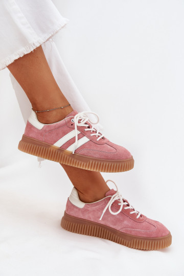 seemisnakhsed Sneakers tüüpi jalanõud Pealiste omad platvormiga Tumeroosad värvi Venera