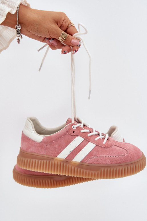 seemisnakhsed Sneakers tüüpi jalanõud Pealiste omad platvormiga Tumeroosad värvi Venera seemisnakhsed Sneakers tüüpi jalanõud Pealiste omad platvormiga Tumeroosad värvi Venera