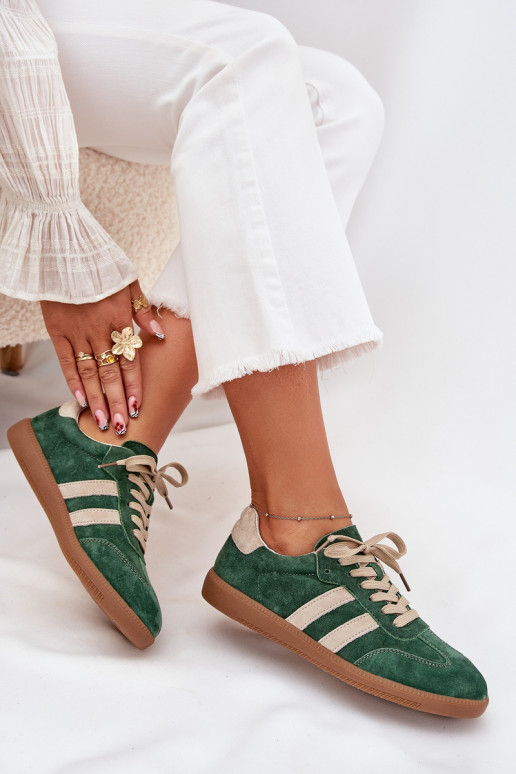 seemisnakhsed Sneakers tüüpi jalanõud Pealiste omad Rohelist värvi Sirella