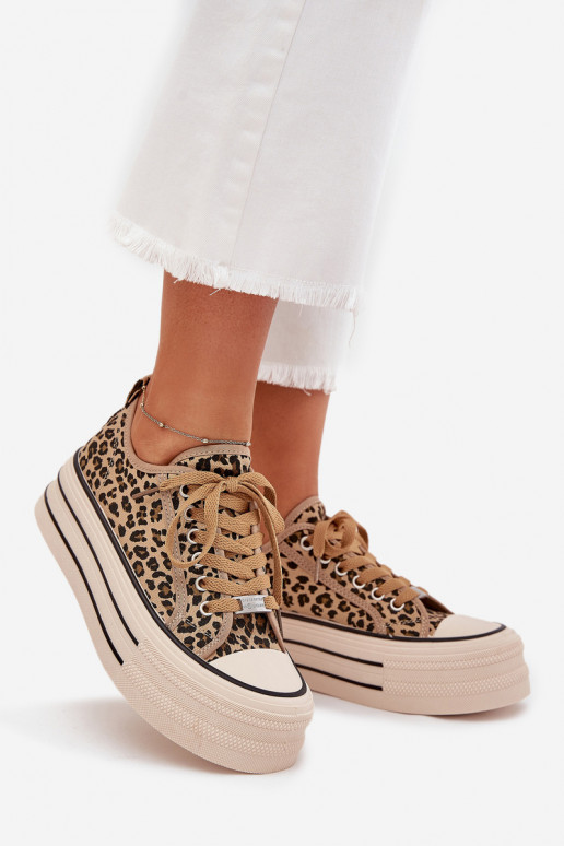 naiste saapad platvormiga leopardimustriga Sellel onrinae