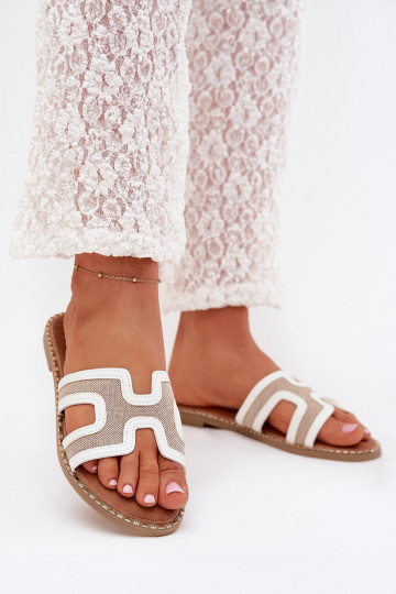 naiste plätud laiade nööridega valget värvi Vereya 2