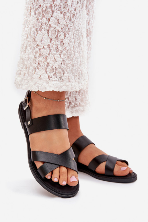 Sellel ondalad sandaalid eko-nahast msuud Kalira