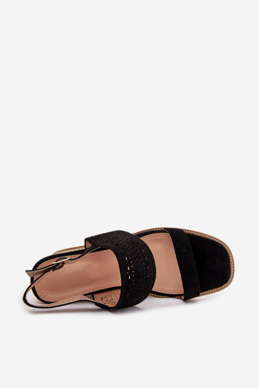 Pealistesandaalid Ažuurne Kiilu peal Koos punutisega msuud Zolira