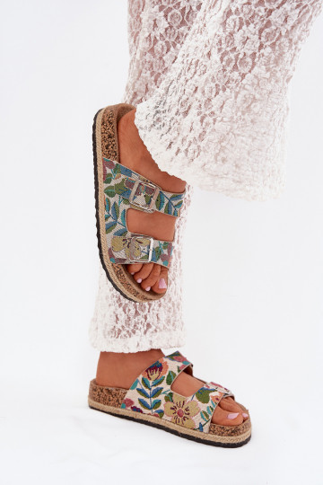 Mustriline naiste plätud Korkosissea platvormil neetide ja pandlaga Lee Cooper LCIN-25-35-3480L Mitmevärvilised