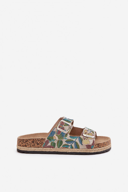 Mustriline naiste plätud Korkosissea platvormil neetide ja pandlaga Lee Cooper LCIN-25-35-3480L Mitmevärvilised