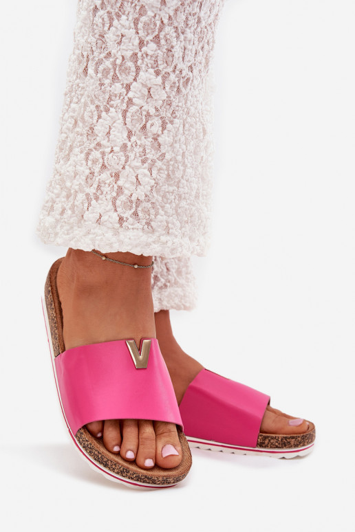 naiste plätud Korkosissea platvormil Koos Ornate Detalem tumeroosad värvi Vessira