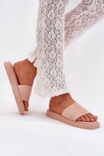 naiste plätud platvormiga Z Eco Suedeu tumeroosad värvi Jorina 2