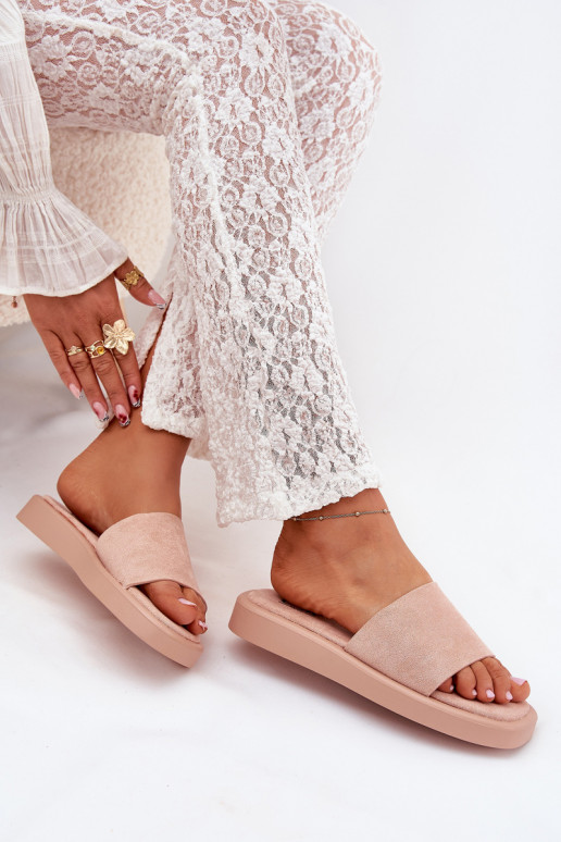 naiste plätud platvormiga Z Eco Suedeu tumeroosad värvi Jorina