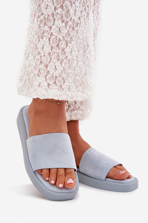 naiste plätud platvormiga Z Eco Suedeu Helesinine Jorina